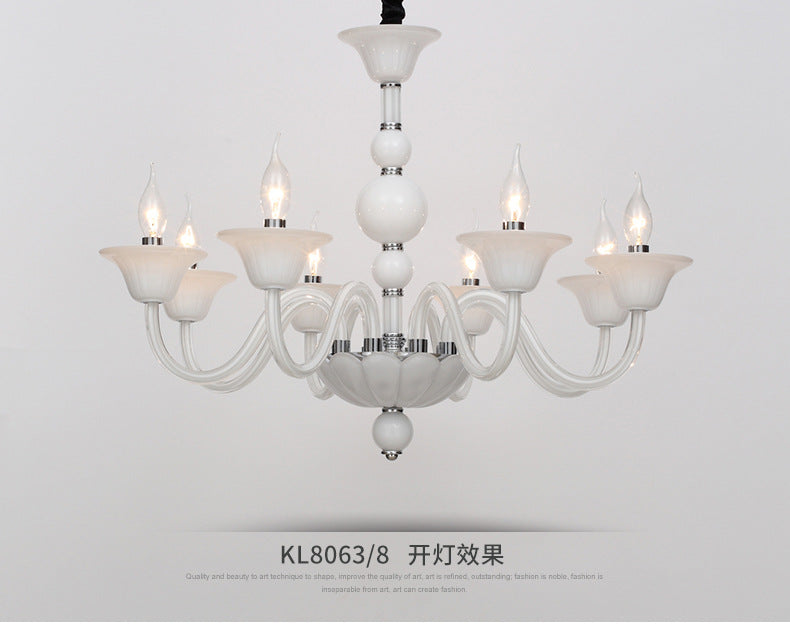 Vintage Curvy Arm Chandelier Lighting 6 Heads Pendant Lamp - Rebooters