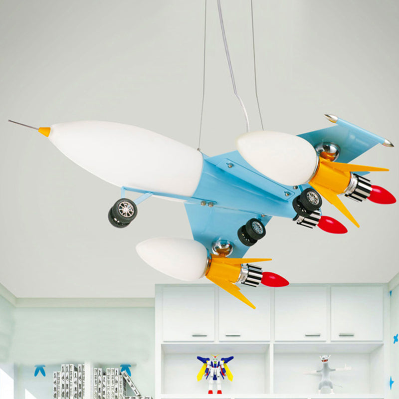 Blue Air Plane Pendant Light Cool Metal Suspension Light - Rebooters