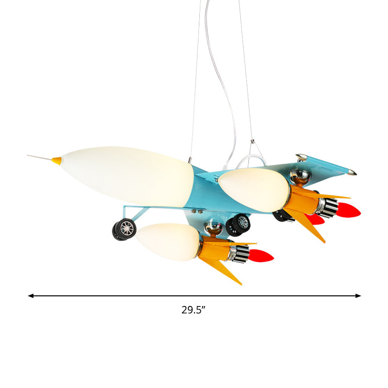 Blue Air Plane Pendant Light Cool Metal Suspension Light - Rebooters