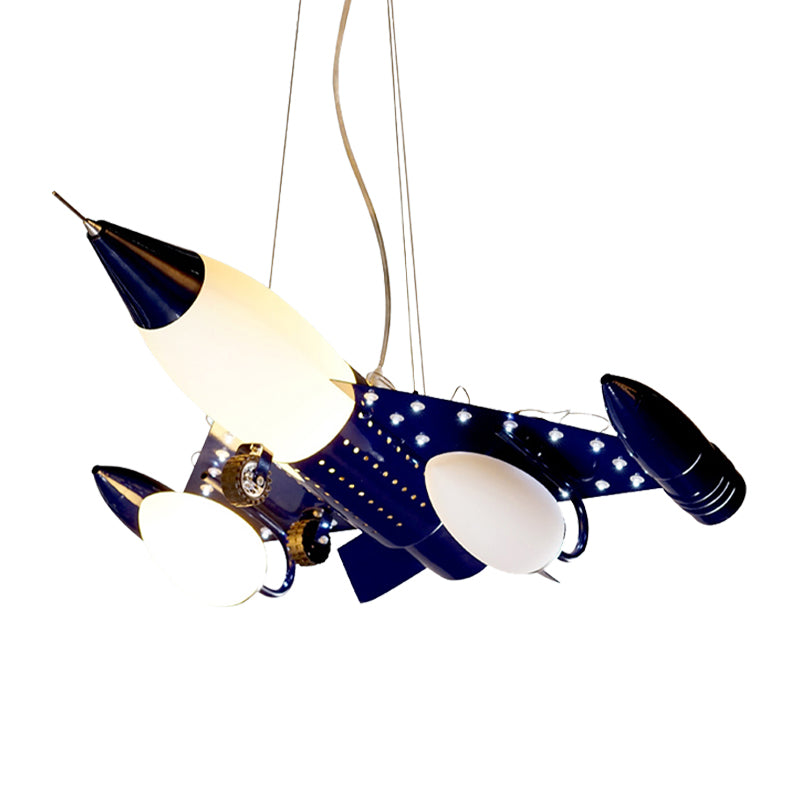 Blue Air Plane Pendant Light Cool Metal Suspension Light - Rebooters