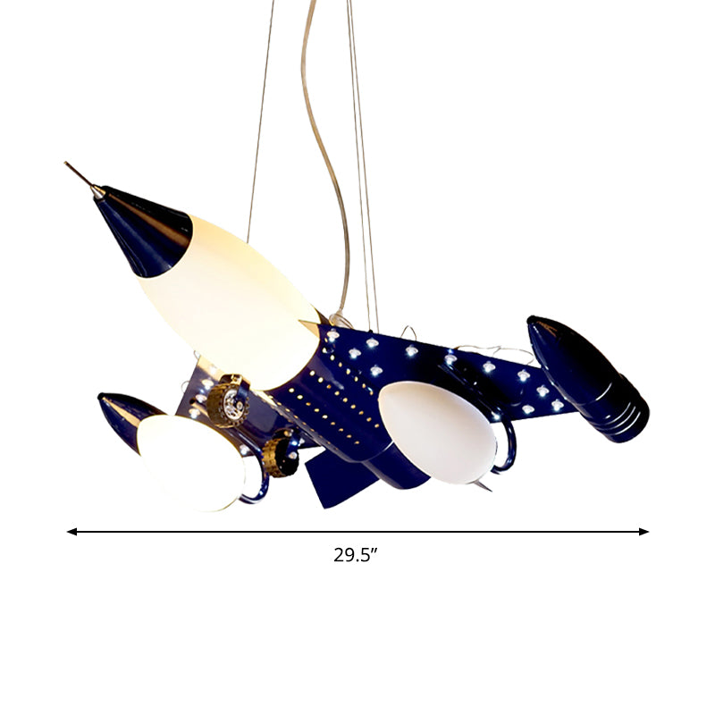 Blue Air Plane Pendant Light Cool Metal Suspension Light - Rebooters