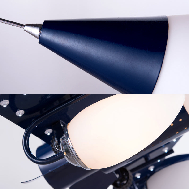 Blue Air Plane Pendant Light Cool Metal Suspension Light - Rebooters