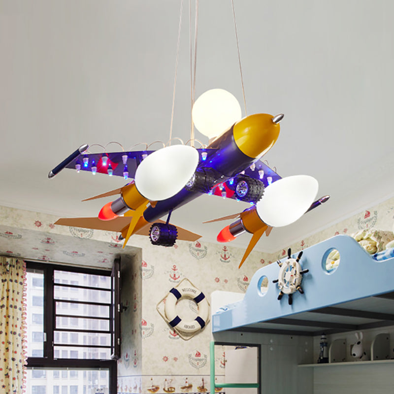 Blue Air Plane Pendant Light Cool Metal Suspension Light - Rebooters
