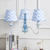 Blue Zig Zag Pendant Light Modern Metal Chandelier for Kids - Rebooters