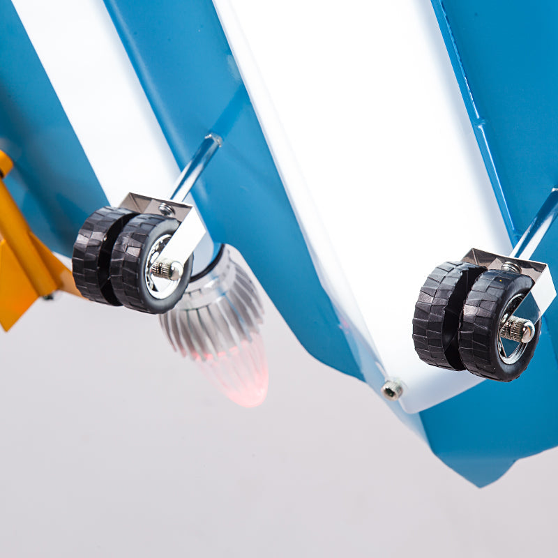 Plane Kindergarten Game Room Chandelier Metal Cartoon Kids Pendant Light in Sky Blue - Rebooters