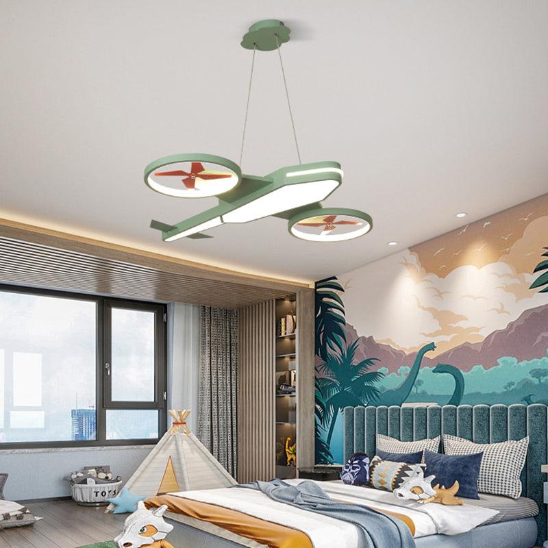 Acrylic Slim Panel Plane Pendant Light for Kids Bedroom - Rebooters