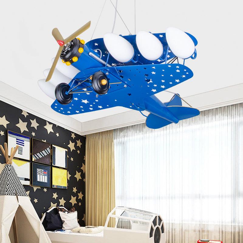 6 Bulbs Propeller Plane Suspension Light for Cloth Shop - Rebooters