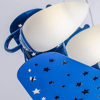 6 Bulbs Propeller Plane Suspension Light for Cloth Shop - Rebooters