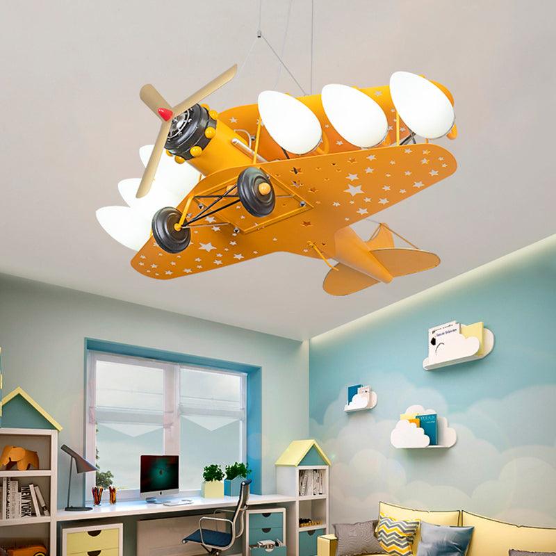 6 Bulbs Propeller Plane Suspension Light for Cloth Shop - Rebooters