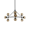 Black Pyramid Frame Chandelier 10/15-Light Loft Style Pendant Light - Rebooters