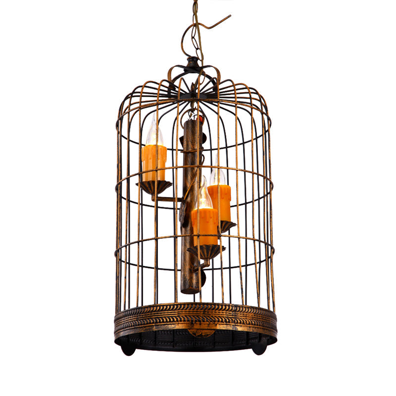 Resin Amber Drop Pendant Candle Chandelier Lamp 3 Bulbs - Rebooters