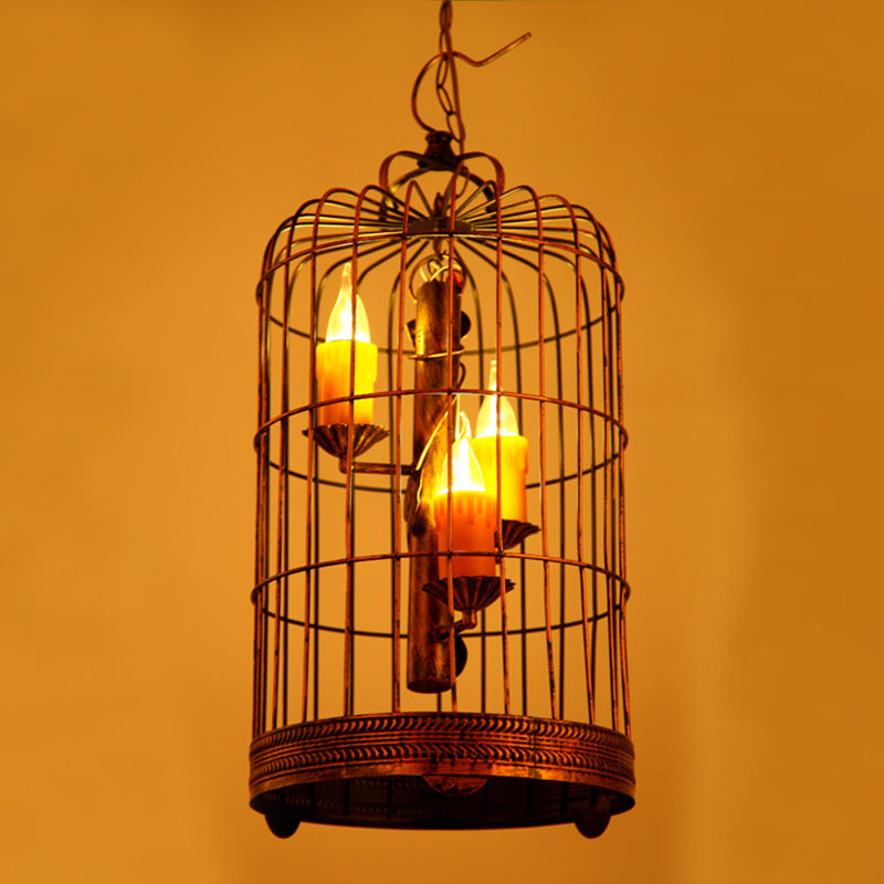 Resin Amber Drop Pendant Candle Chandelier Lamp 3 Bulbs - Rebooters