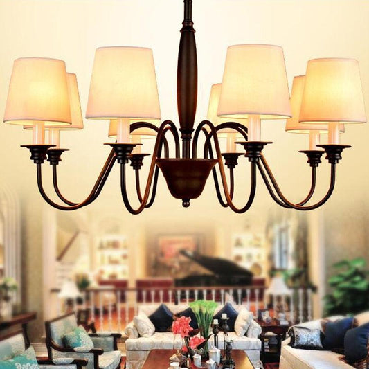 3/6/8 Lights Ceiling Light Minimalistic Fabric Chandelier - Rebooters