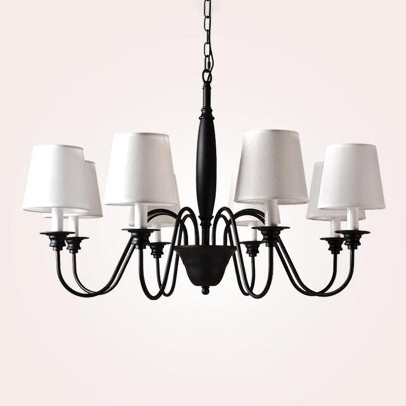 3/6/8 Lights Ceiling Light Minimalistic Fabric Chandelier - Rebooters