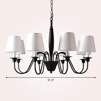 3/6/8 Lights Ceiling Light Minimalistic Fabric Chandelier - Rebooters