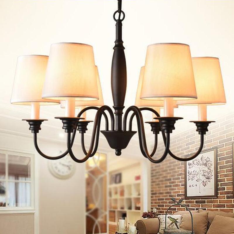 3/6/8 Lights Ceiling Light Minimalistic Fabric Chandelier - Rebooters
