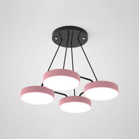 Acrylic Round Shade Chandelier Macaron Stylish Pendant Light - Rebooters