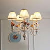 Kids White Pendant Light Unicorn 5 Bulbs Metal Chandelier - Rebooters