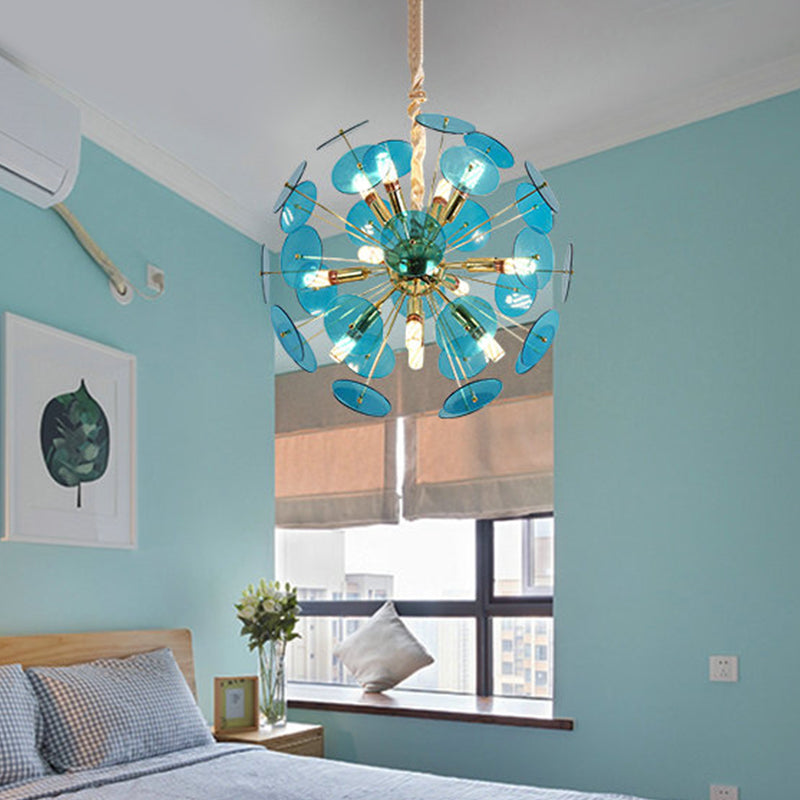 Sputnik Bedroom Ceiling Chandelier Metal 12-Bulb Modernist Light - Rebooters