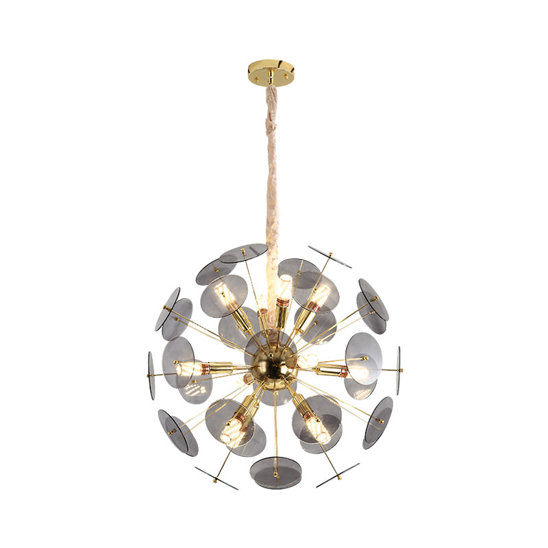 Sputnik Bedroom Ceiling Chandelier Metal 12-Bulb Modernist Light - Rebooters