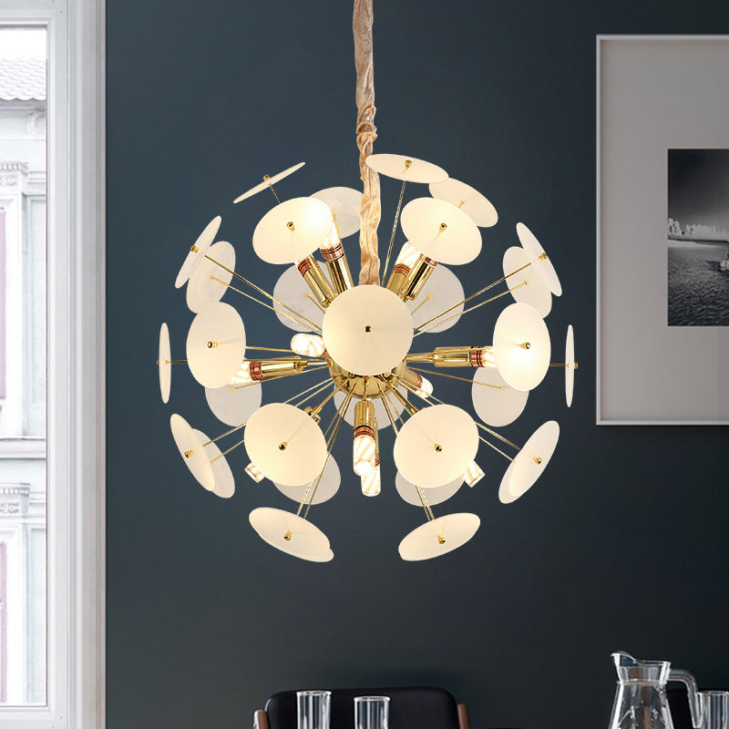 Sputnik Bedroom Ceiling Chandelier Metal 12-Bulb Modernist Light - Rebooters