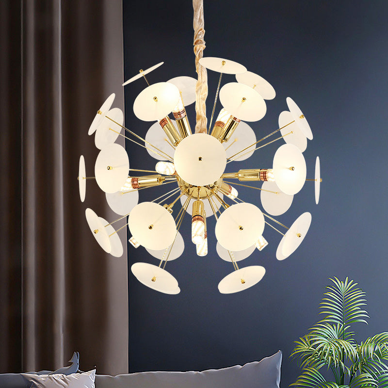 Sputnik Bedroom Ceiling Chandelier Metal 12-Bulb Modernist Light - Rebooters