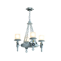 Anchor Suspension Light Modernism Resin 4 Lights Blue Pendant Chandelier - Rebooters