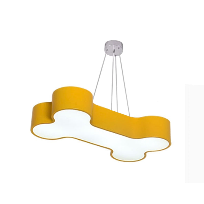 Yellow Bone Ceiling Suspension Lamp Kids LED Acrylic Chandelier - Rebooters