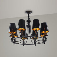 Iron Flared Chandelier Lamp Traditional 4/6/8-Light Pendant - Rebooters