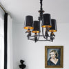 Iron Flared Chandelier Lamp Traditional 4/6/8-Light Pendant - Rebooters