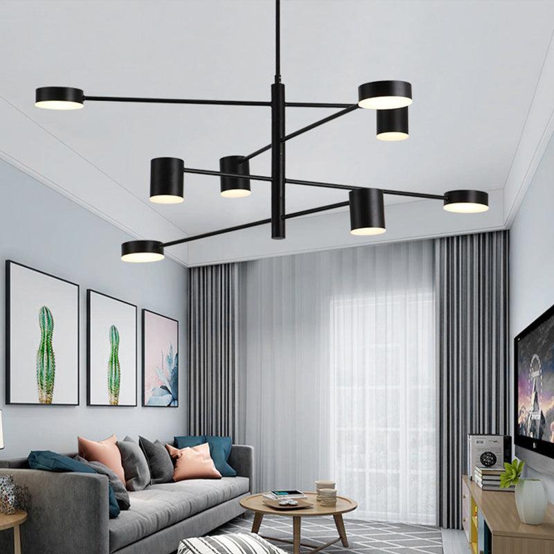 3/4 Tiered Chandelier Light Fixture Contemporary Metal Pendant - Rebooters