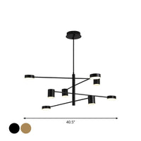 3/4 Tiered Chandelier Light Fixture Contemporary Metal Pendant - Rebooters