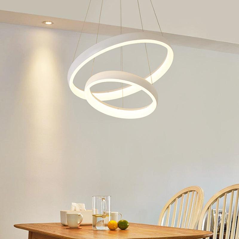 1/2/3-Layered Circle Chandelier Nordic Metallic LED Light - Rebooters