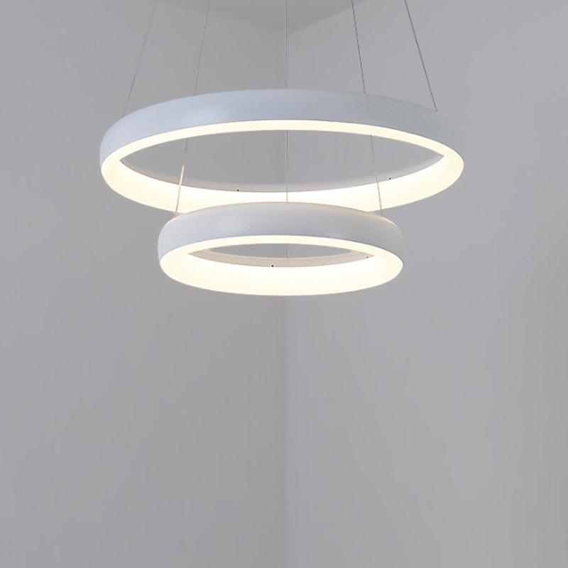 1/2/3-Layered Circle Chandelier Nordic Metallic LED Light - Rebooters