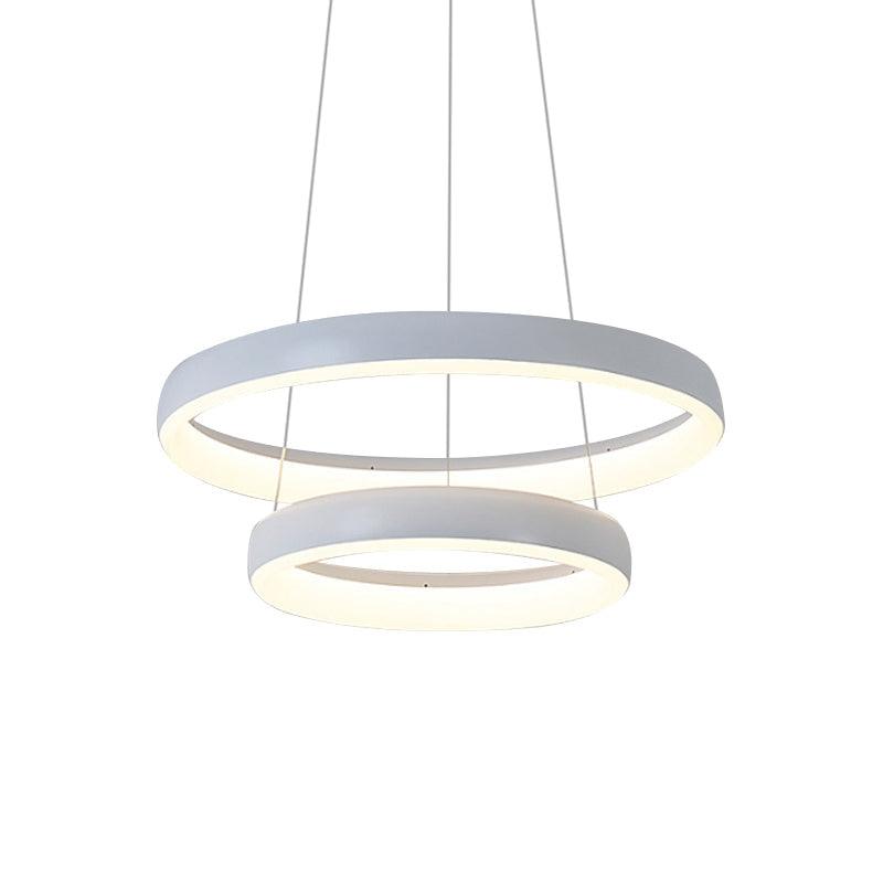1/2/3-Layered Circle Chandelier Nordic Metallic LED Light - Rebooters
