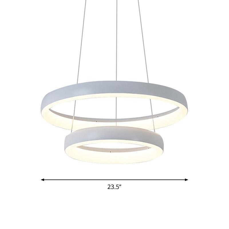 1/2/3-Layered Circle Chandelier Nordic Metallic LED Light - Rebooters