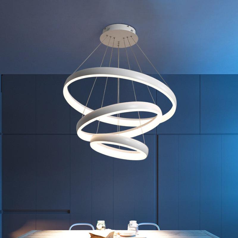 1/2/3-Layered Circle Chandelier Nordic Metallic LED Light - Rebooters