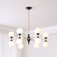 6/8/12 Heads Living Room Chandelier Black-Gold Light - Rebooters