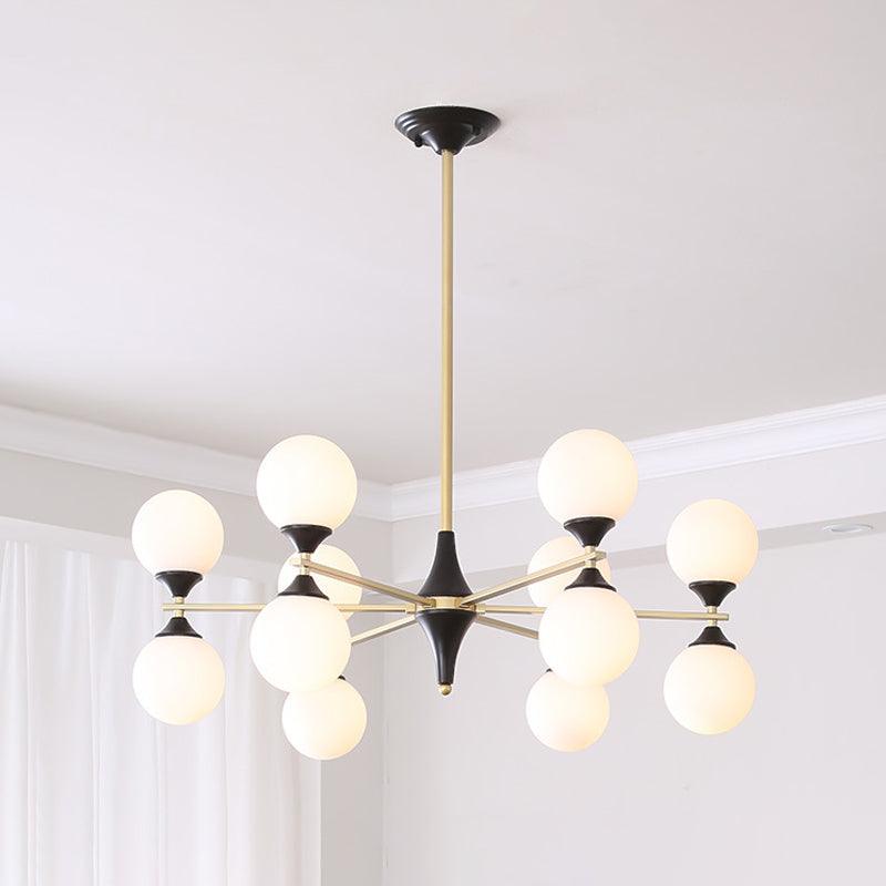 6/8/12 Heads Living Room Chandelier Black-Gold Light - Rebooters