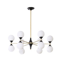 6/8/12 Heads Living Room Chandelier Black-Gold Light - Rebooters