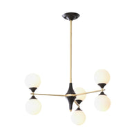 6/8/12 Heads Living Room Chandelier Black-Gold Light - Rebooters