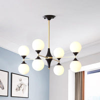 6/8/12 Heads Living Room Chandelier Black-Gold Light - Rebooters