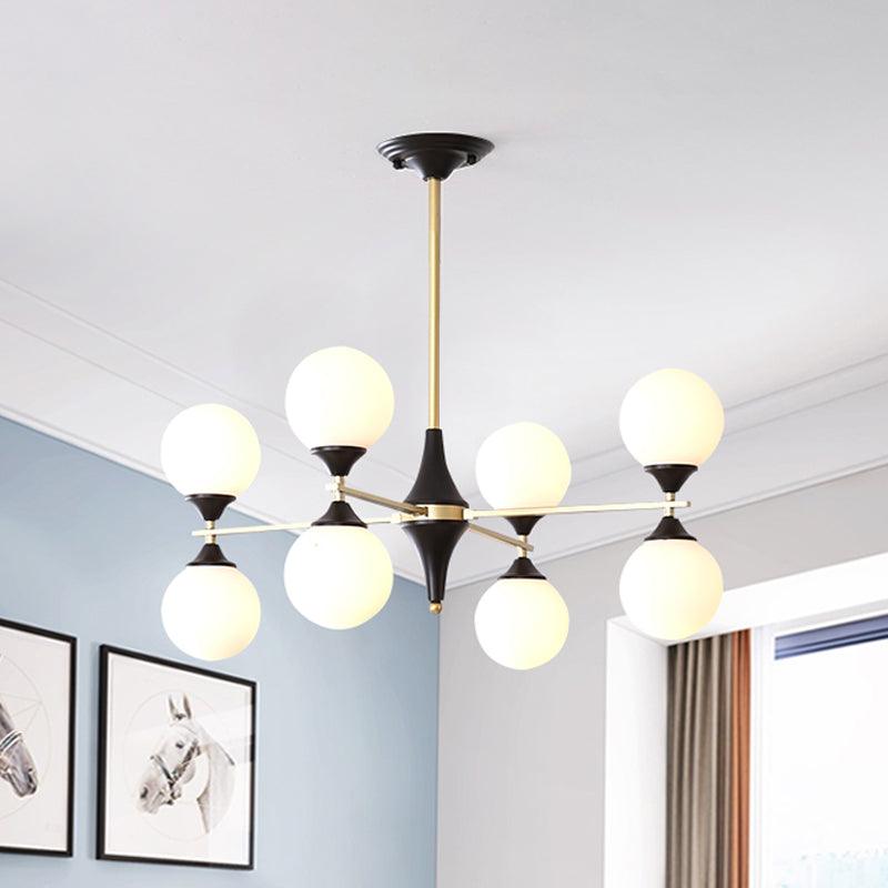 6/8/12 Heads Living Room Chandelier Black-Gold Light - Rebooters