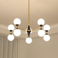 6/8/12 Heads Living Room Chandelier Black-Gold Light - Rebooters