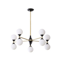6/8/12 Heads Living Room Chandelier Black-Gold Light - Rebooters