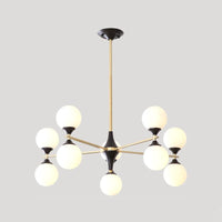 6/8/12 Heads Living Room Chandelier Black-Gold Light - Rebooters