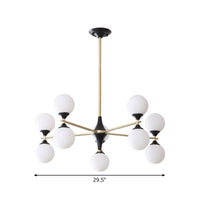 6/8/12 Heads Living Room Chandelier Black-Gold Light - Rebooters