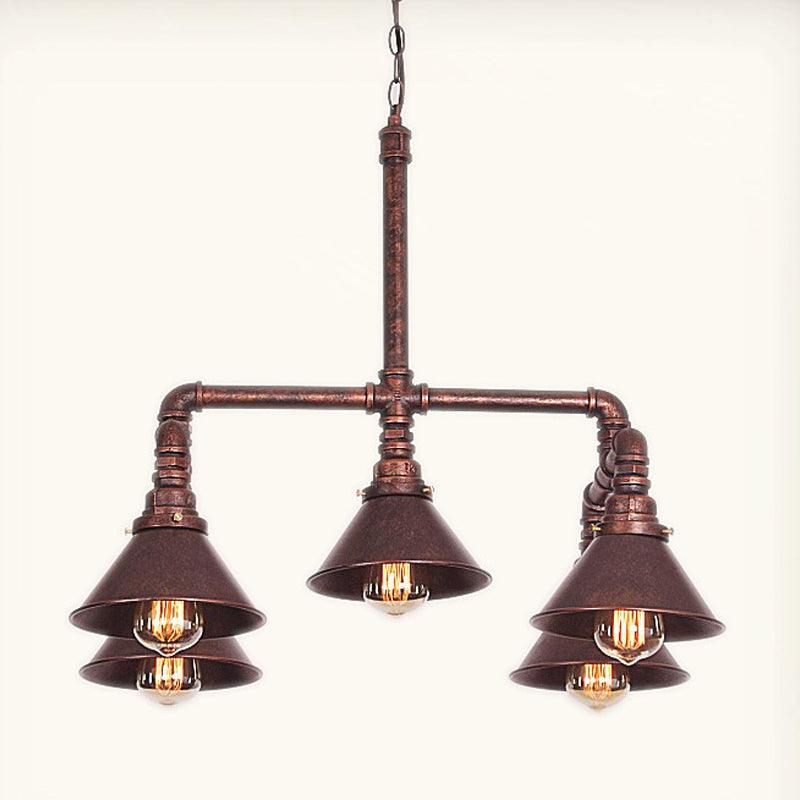 5-Light Chandelier Industrial Living Room Hanging Light - Rebooters