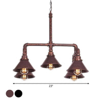 5-Light Chandelier Industrial Living Room Hanging Light - Rebooters