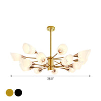 6/10/16 Bulbs Living Room Ceiling Pendant Chandelier Black Gold - Rebooters